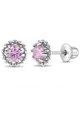quality stunning crown shaped toddler stud earrings